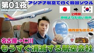 【韓国:01】もうすぐ消滅するアシアナ航空に乗っておく…って事はスタアラ脱退でANA利用者も涙目 / 名古屋→ソウル 仁川 AIRBUS A321-200